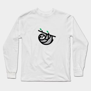 minimalist sloth design Long Sleeve T-Shirt